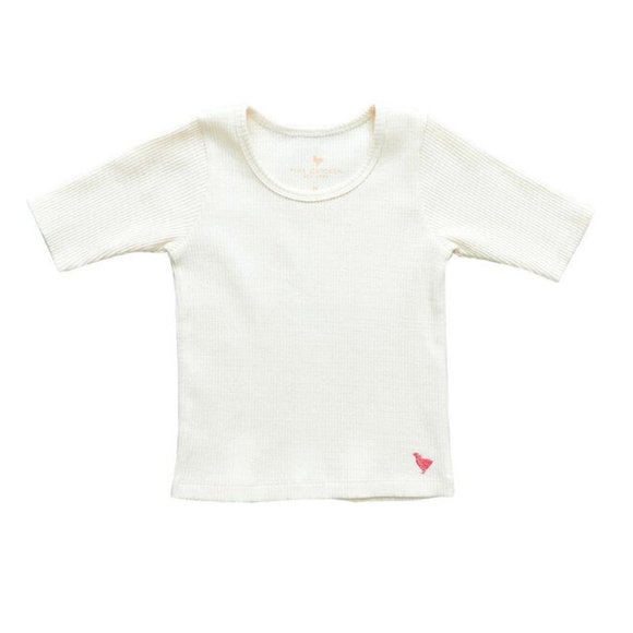 Pink Chicken Other - Pink Chicken Girls Organic Rib Top - Antique White